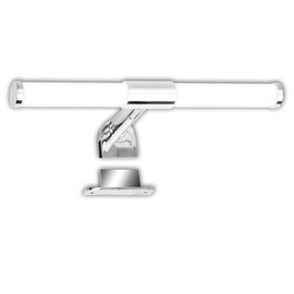 BRILONER - Lampada da specchio a LED per bagno con montaggio 2 in 1, protezione dagli spruzzi d'acqua IP44, bianco neutro 4.000K, lampada per bagno, illuminazione mobile, 30 cm, cromo