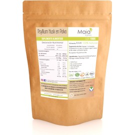 Psyllium Husk en Polvo 100% Natural (250g) Fibra Soluble de Alta Pureza Apoyo Digestivo y Saciedad Sin Gluten Maia Orgánicos