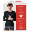 T-Shirt a Maniche Lunghe in Thermolactyl Traforato Nero M