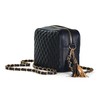 Mabel London Womens Quilted Cross-body Small Bag with Long Metal