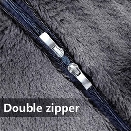 5FT Giant Fur Bean Bag Chair for Adult (no Filler) - Furniture Big Round Soft Fluffy Faux Fur BeanBag Lazy Sofa Bed Cover (it was only a Cover, not a Full Bean Bag)