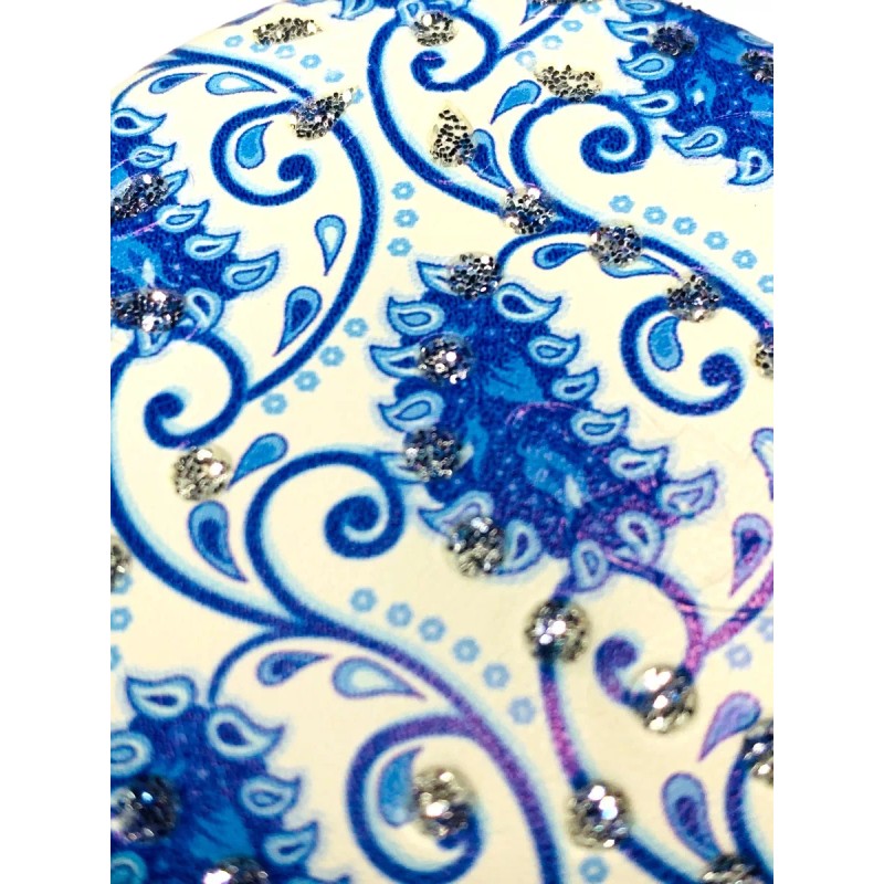 ALFATODO Espejo Bolsillo Maquillaje Mandala Forrado Decoración Piedra