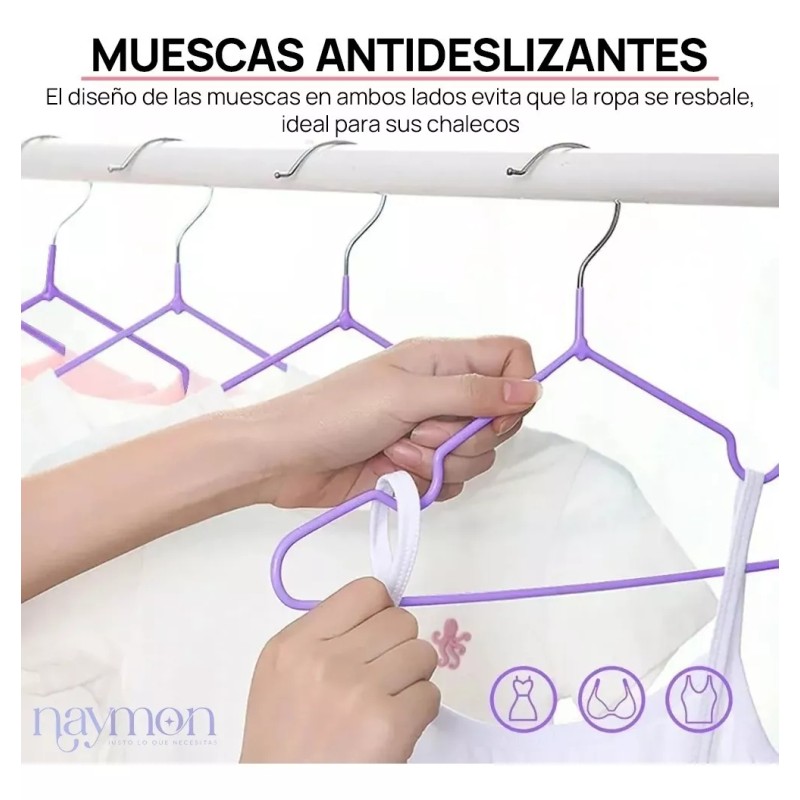 Naymon 10 Ganchos Ropa Alambre Acero Inoxidable Niños Bebe Infantil