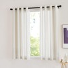 KGORGE Short Linen Curtains Eyelets 135 cm x 140 cm