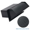 Hooded Wall Vent with Screen and Damper, Galvanized Steel Wall