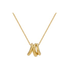 Gold&Deer 14KGP Triple Bold Wave Necklace Ash Gold / 골드앤디어 14KGP 트리플 볼드 웨이브 목걸이 애쉬골드