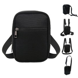 Long Keeper Small Sling Bag - Crossbody Chest Bag Women Men Phone Fanny Pack Purse Casual Backpack Travel Hiking Waist Bag (Black)