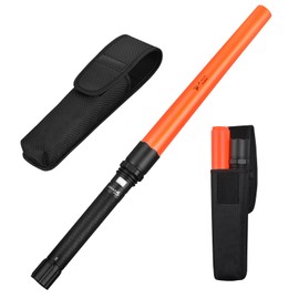 ULTRAFIRE 19 Inch Traffic Control Signal Wand LED Torch with Holster, 850 Lumen Safty Flashlight for Fire Police Duty, Parking, Airport, Construction, Emergency, 3 Modes with Red Strobe Mode, UF-806