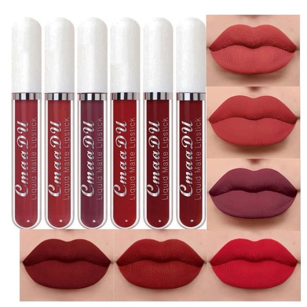 branded 6pcs Lápiz Labial Líquido mate Larga Duracion Lip Stick