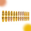 Press on Nails Medium Adorable 3D False Nails Artificial Embossed