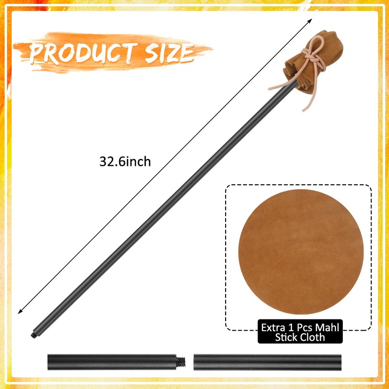 Mahl Stick for Steadying Painter Hand 32.7 Inch Artists Drawing