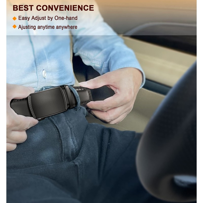 Men's Belts,KEMISANT Ratchet Leather Belt Gift For Gift Mens Dress