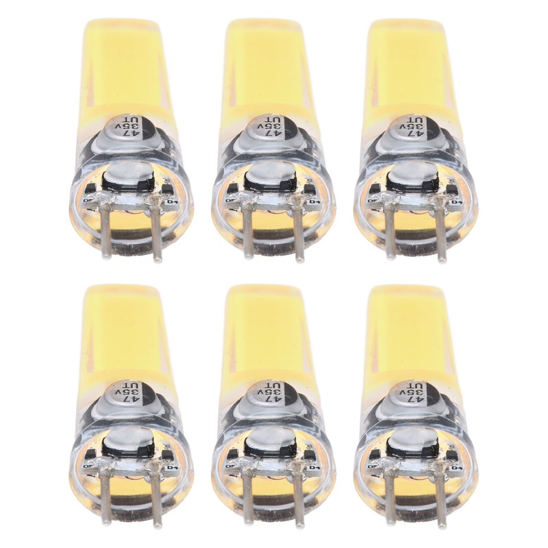 6PCS GY6.35 Bulb 5W COB Light Bulb 500lm Silicone Ceiling