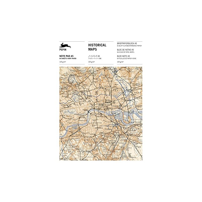 Historical Maps: Writing Paper & Note Pad A5