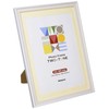 Nakabayashi F-TMS-411-W Two-Tone Photo Frame, A4/B5 White