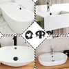 Sink Overflow Ring, 4 Pcs Bathroom Sink Overflow Trim Ring