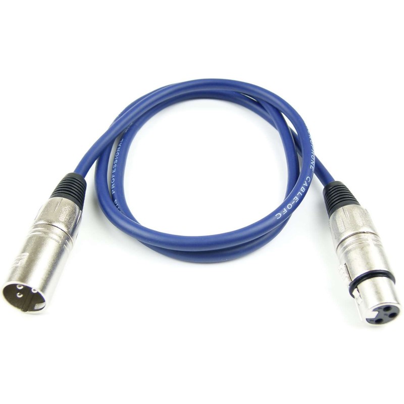Adam Hall Cables K3MMF0100BLU Microphone Cable XLR Female to XLR