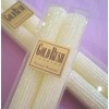 8 Inch Natural Beeswax Glitter Candles, White Lotus Color, Boxed