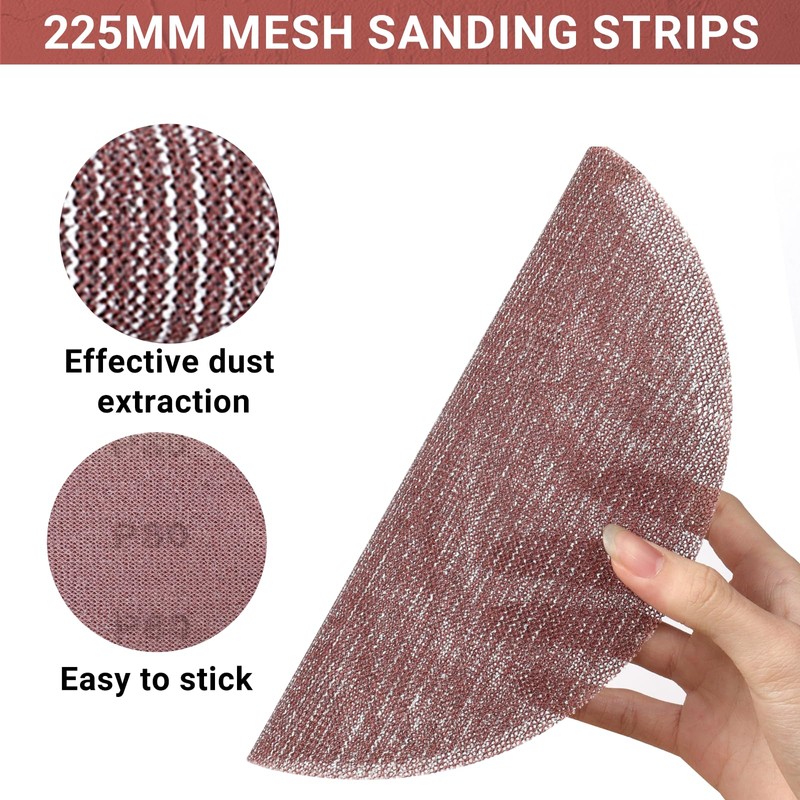 Sruhrak 225mm Net Sandpaper, 25 PCS Mesh Sanding Discs 320