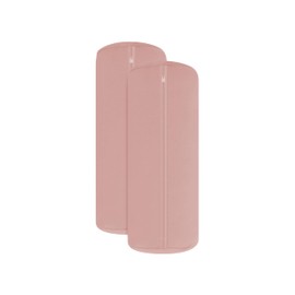 npluseins Pack of 2 Jersey Bolster Cushion Cover Plain Cushion Cover 1389.1908, Approx. 40 x 15 cm, Dusky Pink