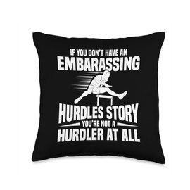 Hurdles Spikes Women Track & Field Hurdles Shoes Hurdler Throw Pillow