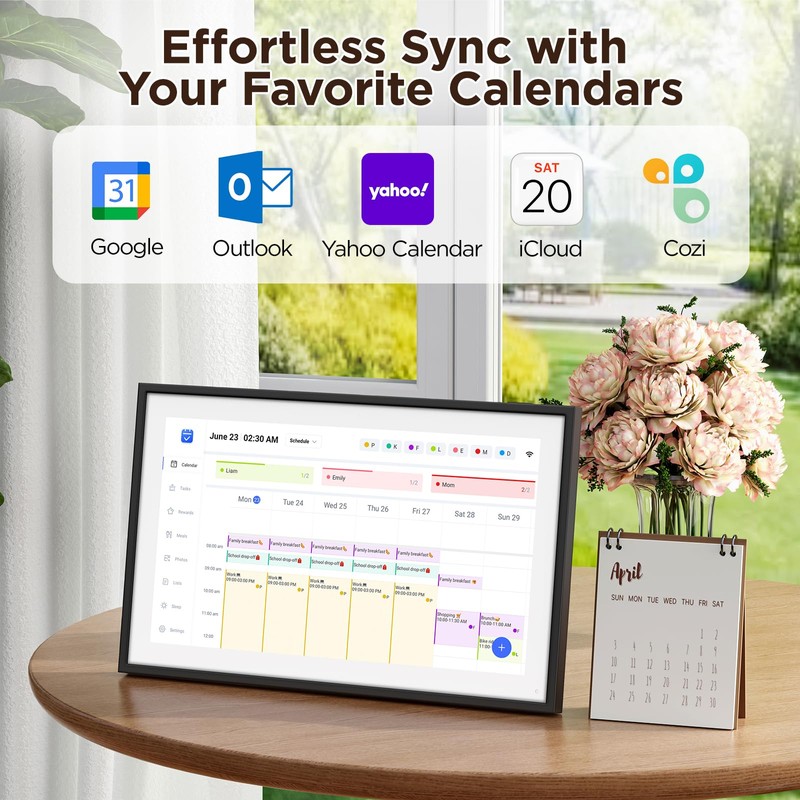 LOOFII 10.1 Inch Smart Digital Calendar – HD Touchscreen Family