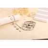 Camhanno Silver Bangle Bracelets for Women - Stainless Steel Stackable