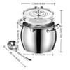 118oz Stainless Steel Jumbo Bacon Grease Container with Removable Strainer,