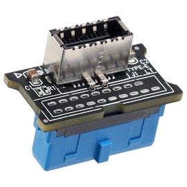 Vertical USB 3.1 Front Panel Socket Key-A Type-E to USB 3.0 20Pin Header Adapter - axGear