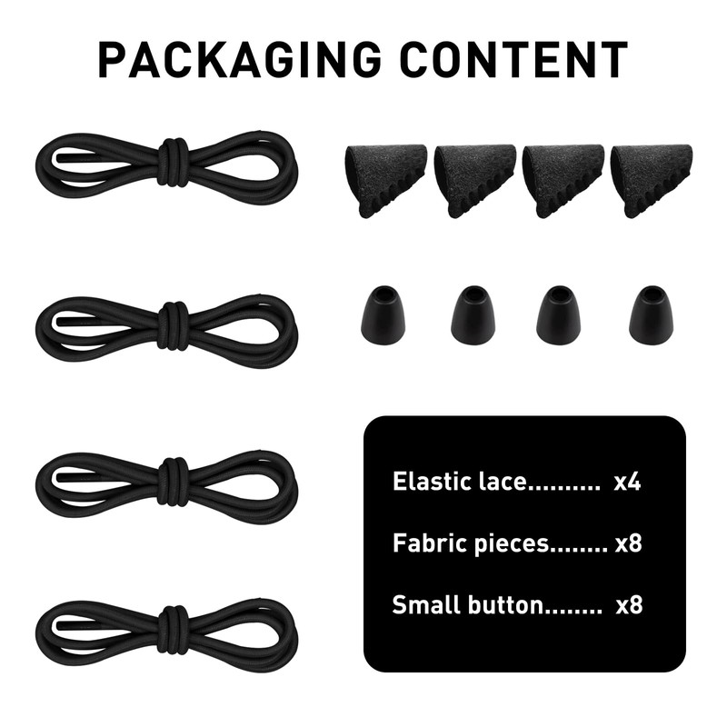 UamGlsob 2Pairs Elastic Shoelaces for Shoes, No Tie Bungee Stretchy