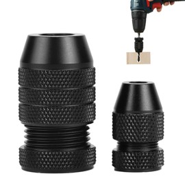 QWORK® Depth stop for drill set, diameter 2-11 mm, aluminium depth stop for drill, for wood drill bits