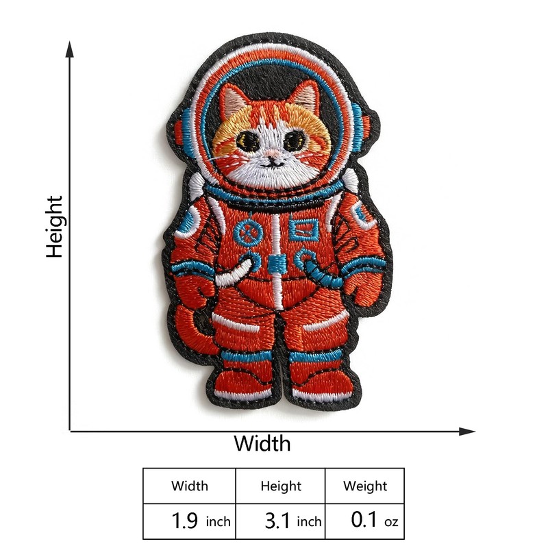 U-Sky Sew or Iron on Embroidered Patches | Adorable Orange