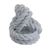 Elements Decorative White Braided Rope Knot Figurine, Modern Coastal Decor
