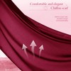 Eychei Burgundy Chiffon Scarf, Soft Breathable Chiffon Shawls and Wraps,
