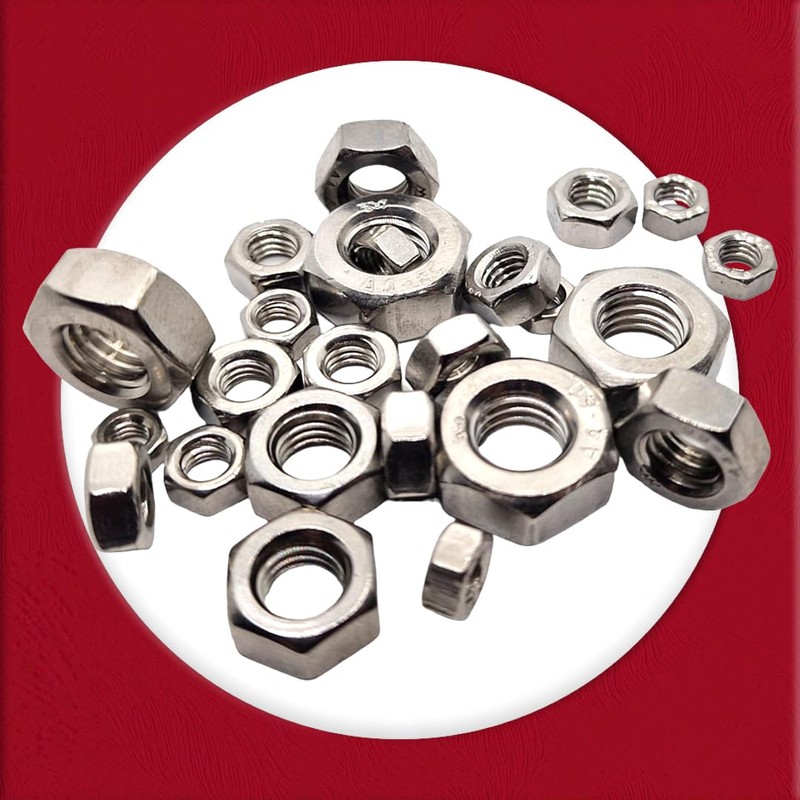 M5 Hex Nuts Marine Grade Style in A4 Stainless Steel
