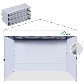 Acepic Canopy Sidewalls for Pop Up Canopy (Silvery White, 10 * 10)