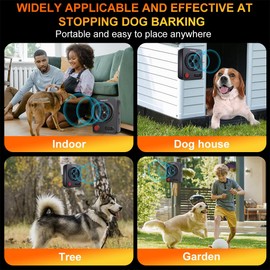 Anti Barking Devices, Smart Auto Stop Barking | 3 Effective Modes for Dogs Behavior Training, Rechargeable Ultrasonic Bark Box, Dog Barking Deterrent Devices, Neighbors Dog Silencer Outdoor Indoor
