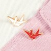 SHIDXIB 6Pcs Exquisite Enamel Alloy Brooch Set Delicate Paper Crane