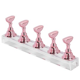 Soporte De ExhibicióN De Arte De UñAs Soporte De PráCtica De Para UñAs, Juego De Manicura, Herramienta Para UñAs Postizas, Manicura[Rosado]