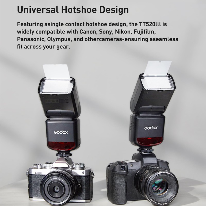 GODOX TT520III Camera Flash Speedlite with RT Wireless Trigger Transmitter,