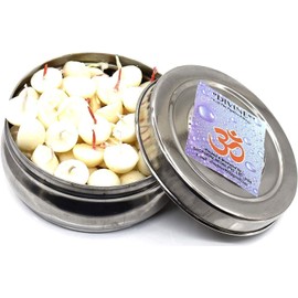 Pure Cow Ghee Wicks (Pack of 100 Pcs) in Steel Box Readymade Diya Batti/puja Batti