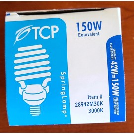 TCP Bulb 28942M30K 42W=150W Spring Lamp 2650 Lumens 3000K New in Box