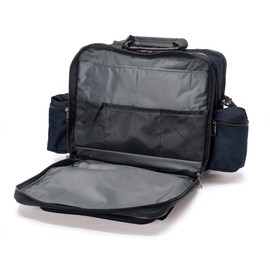 Hopkins Medical Products Mark V Shoulder Bag, HIPAA Compliant Lockable Zippers for Security, Adjustable Straps and Reinforced Bottom, Fold-Down Compartment for Easy Access, 13x11.25x7.5 inch, Navy