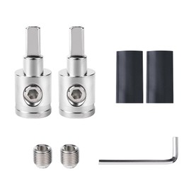 Tottist 2PCS Heavy-Duty Car Stereo Audio Wire Reducer - 0 Gauge to 4 Gauge for Amp Input, AWG Pin Power & Ground Connection, Fits Most Cars