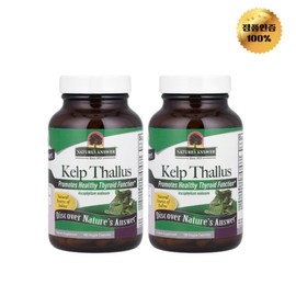 1+1 Nature's Answer seaweed leaf 250mg veggie capsules 100 tablets, 2 pcs / 1+1 네이처스앤서 해조류 엽상 250mg 베지 캡슐 100정, 2개