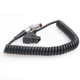 SZRMCC D-Tap to Right Angle 1B 2 Pin Male Coiled Cable for Kinefinity MAVO_LF Terra_4K Camera Spiral Cable Straight