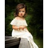 fioukiay Toddler Girl-Wedding-Princess-Maxi-Dress Boho Off Shoulder Lace Ruffle Dress Gowns