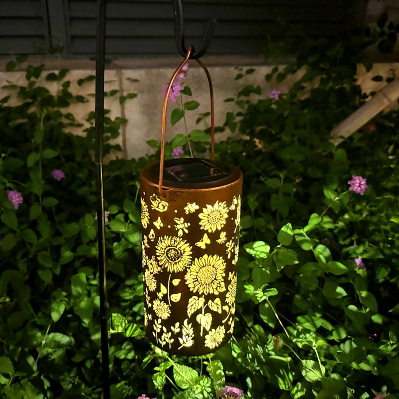 Deco&Dot Solar Lanterns Outdoor, Waterproof Hanging Solar Lantern Garden Decor,