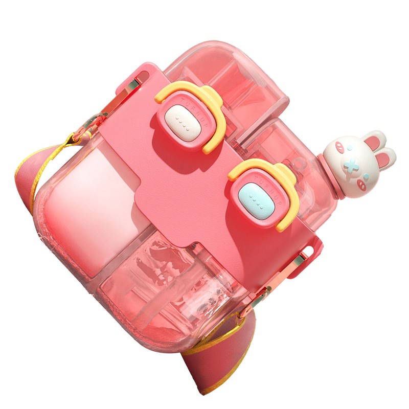 Kawaii Water Bottle Fashion Plastic Double Drinking Water Bottle with