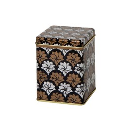 Lotus Dream - Retro/Vintage Style Square Tea Caddy/Kitchen Storage Tin - Copper & Cream (100 g)